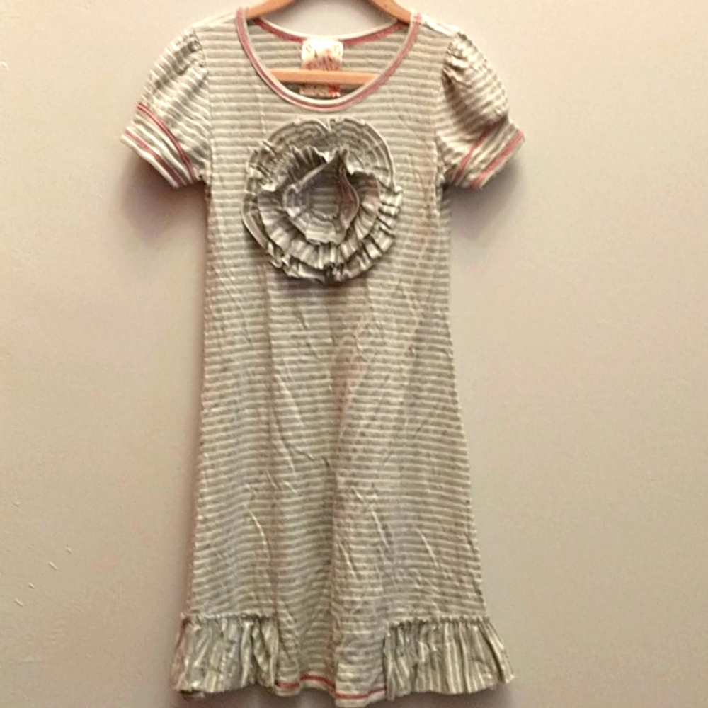 Pink Vanilla Striped Dress - Girls 6X